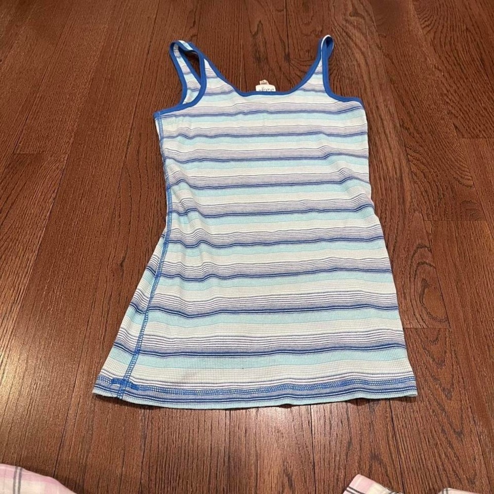 🧁y2k blue striped tank large - Picture 8 of 8